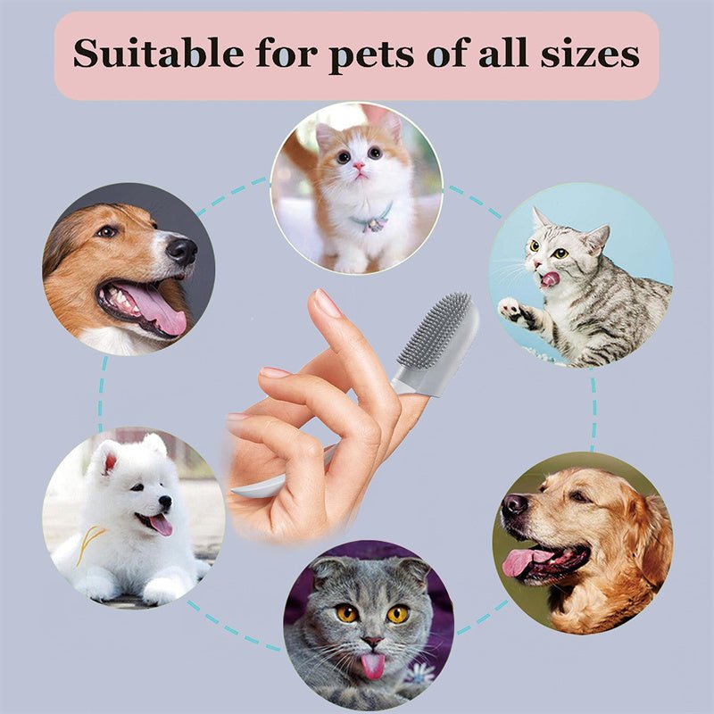 Dog Tooth Cleaning Brush Care Finger Wrap Cat Dog Oral Cleaning Toothbrush Tool Silicone Dog Cat Finger Toothbrush Supplies Pet Products - mais - vendidos - Trustipaw