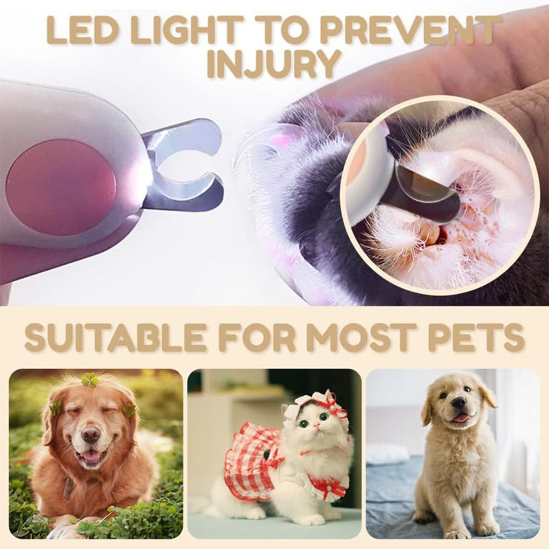 LED Pet Nail Clipper Cat Nail Clipper With Light Led Pet Nail Clippers For Cats Dogs Trim Your Pets Nails Easy And Pain - Free Grooming Tool Pet Nail Clippers - mais - vendidos - Trustipaw