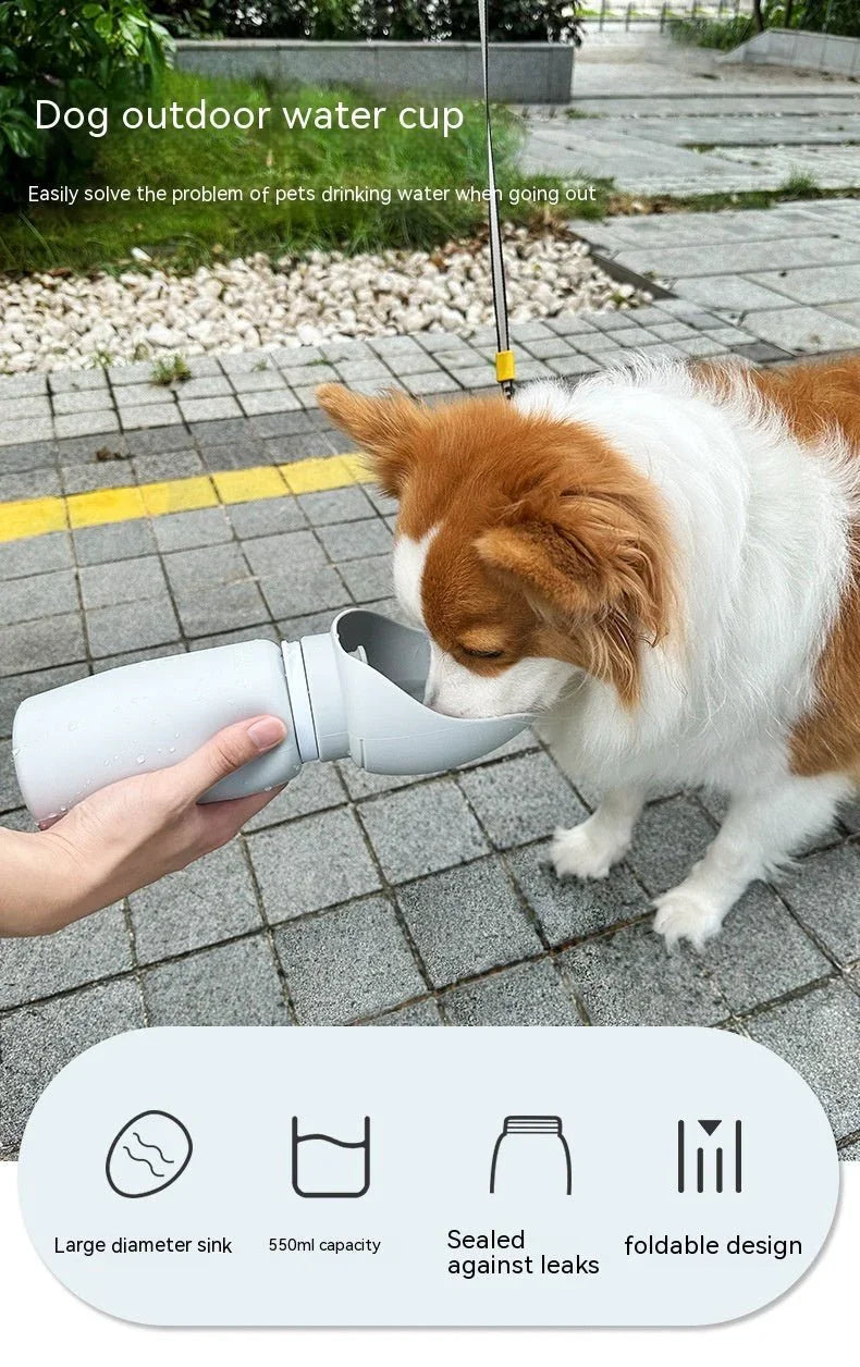 Outdoor Portable Large - capacity Water Cup Silicone Foldable Drinking Water Bottle For Pets - mais - vendidos - Trustipaw