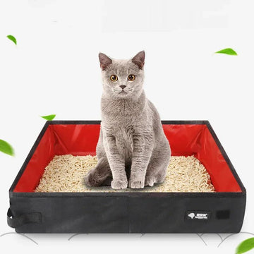 Portable Foldable Travel Litter Box for Cats - Trustipaw