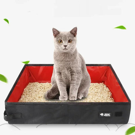 Portable Foldable Travel Litter Box for Cats - Trustipaw