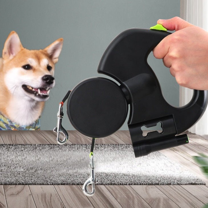 Retractable Dog Leash For Small Dogs Reflective Dual Pet Leash Lead 360 Swivel No Double Dog Walking Leash With Lights Pet Products - mais - vendidos - Trustipaw