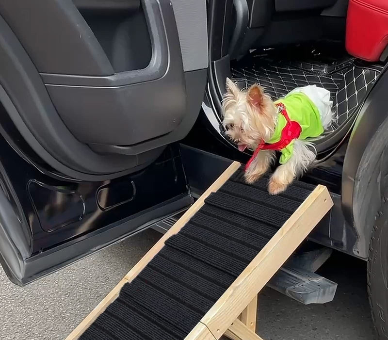 Wooden Adjustable Pet Dog Ladder Foldable Portable Non - slip Ramp - mais - vendidos - Trustipaw